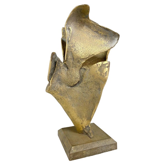 Expressive Bronze Abstract Sculpture of Bird, 1980s For Sale