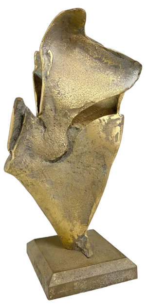 Expressive Bronze Abstract Sculpture of Bird, 1980s