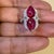 7 Ct Finest Rubelite Cabochon 1 Ct Diamond 18 Kt White Gold Cocktail Ring Size 6 For Sale - Image 13 of 18