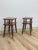 Brown Vintage End Tables MCM Atomic Two-Tier Wood Laminate Pair Retro Accent For Sale - Image 8 of 15