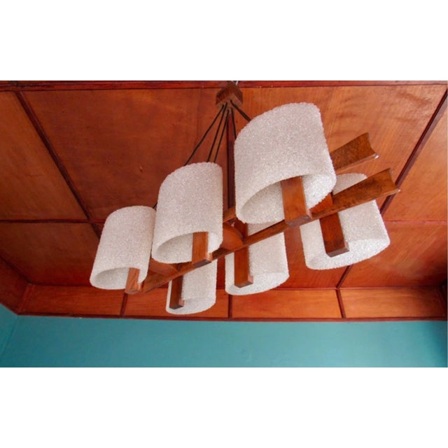 1950s Vintage Scandinavian 6-Light Chandelier, 1950s For Sale - Image 5 of 10