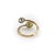 1990s Contemporary 18k Gold and Platinum Bezel Set Toi Et Moi Ring, Size 6 For Sale In Los Angeles - Image 6 of 11