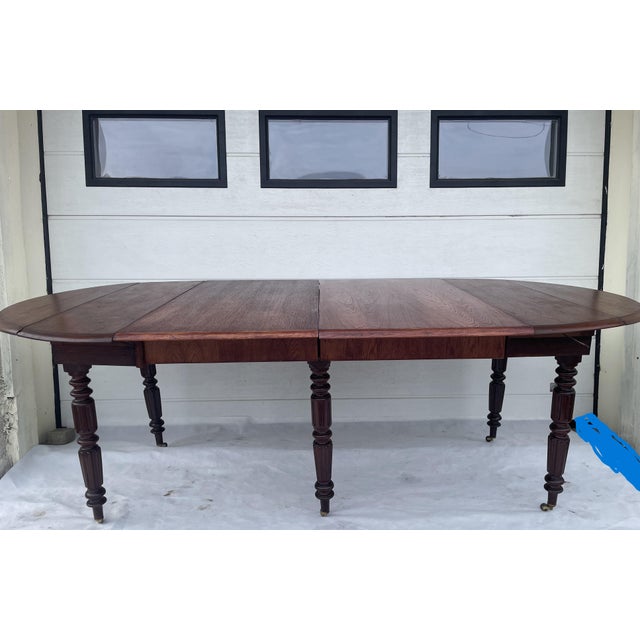 Antique English Victorian Oval Dining Table with Extendable Top, 19th Century For Sale - Image 13 of 18