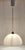 Metal Vintage Ceiling Lamp with White Plastic Shade on Brass Mount, 1970s For Sale - Image 7 of 7