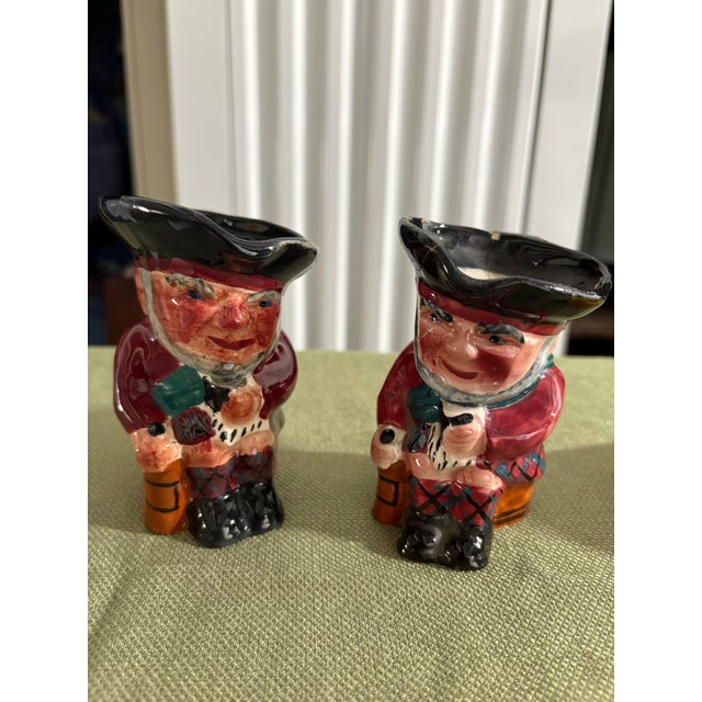 Pair of Vintage English Shorter & Son Porcelain Toby Mugs, Mid-20th Century For Sale - Image 4 of 8