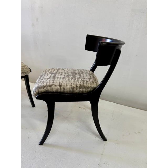 Vintage Pair of Klismos Wood Chairs For Sale - Image 4 of 11