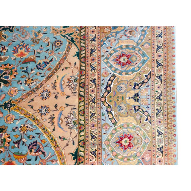 Vintage Persian Tabriz Rug For Sale In Chicago - Image 6 of 12