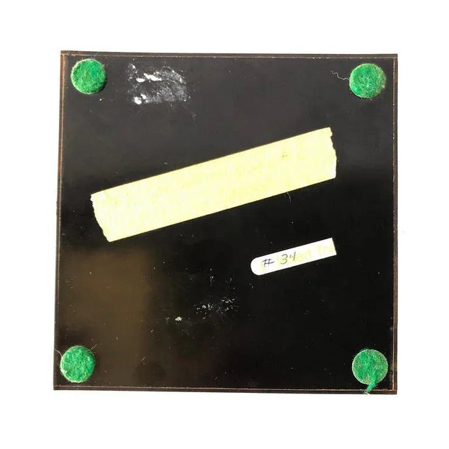 Mid 20th Century Ken Shores Gold Luster Feather Funk Pottery Ceremonial Bowl #6 In Mirrored Case For Sale - Image 5 of 6