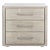 Rosey 3 Drawer Wood Nightstand - Light Grey For Sale