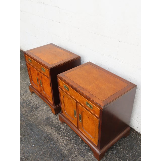 Century Hollywood Regency Nightstands End Bedside Tables a Pair 6363 For Sale - Image 15 of 17