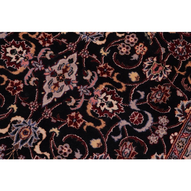 Shabby Chic Shabby Chic 1990's Pak-Persian Black/Gray Wool Rug - 3'0'' X 5'1'' For Sale - Image 3 of 9