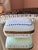 Beautiful antique pale blue opaline glass box // Napoleon III era // 1850-1870 // hand-enameled boule de savon hinged box // collectible For Sale - Image 15 of 15