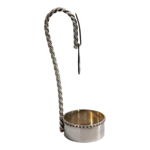 Vintage Italian Silver Plate Wine Bottle Caddy Holder Server