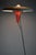 Mid-Century Tripod NX 38 Floor Lamp with Red Cone and Grey Saucer Shade by Louis Kalff for Philips, Netherlands, 1950s For Sale - Image 10 of 14