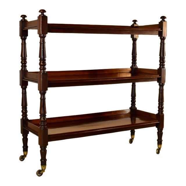 19th Century English Mahogany Dessert Buffet For Sale