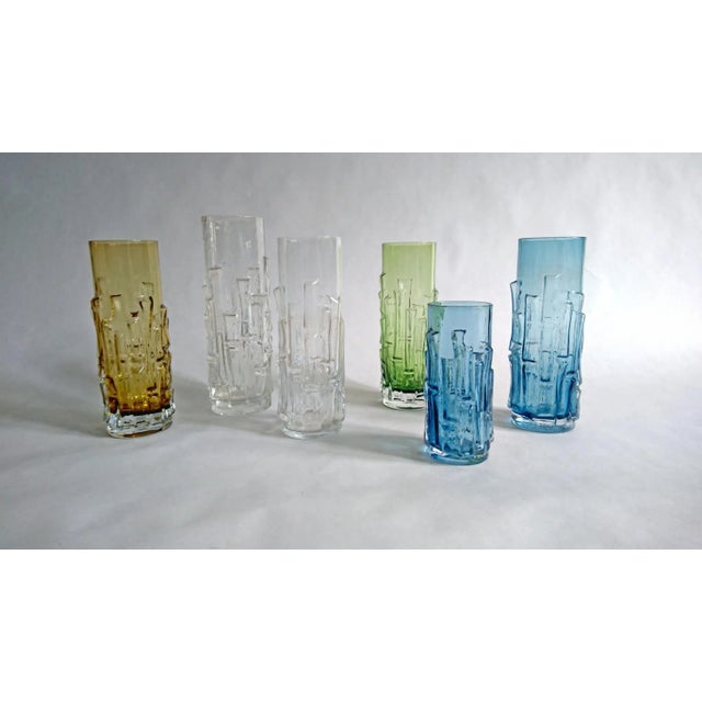 This set consists of six bark vases designed by bo bo borgström for åseda. The clear vase is 24cm high with a diameter of...