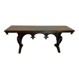 19th Century Gothic Sofa Table / Console Table For Sale