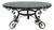 Antique French Wrought Iron Marble Top Large Round Table For Sale