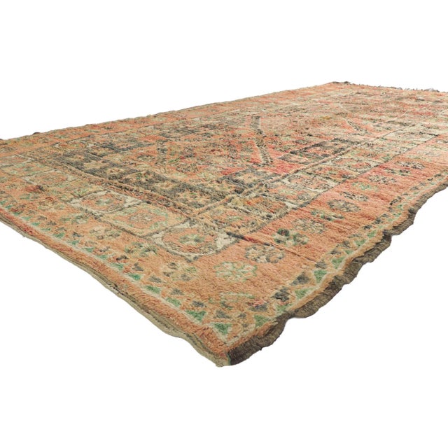 21199 Vintage Berber Moroccan Rug, 06'06 x 12'06. Wabi-Sabi meets rustic boho in this hand-knotted wool vintage Moroccan...