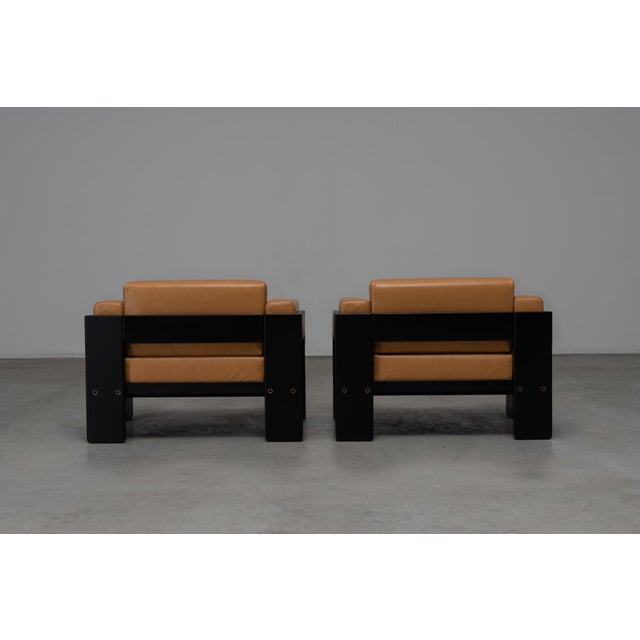 Black Vintage Bastiano Club Chairs by Afra and Tobia Scarpa for Gavina, 1960s, Set of 2 For Sale - Image 8 of 18
