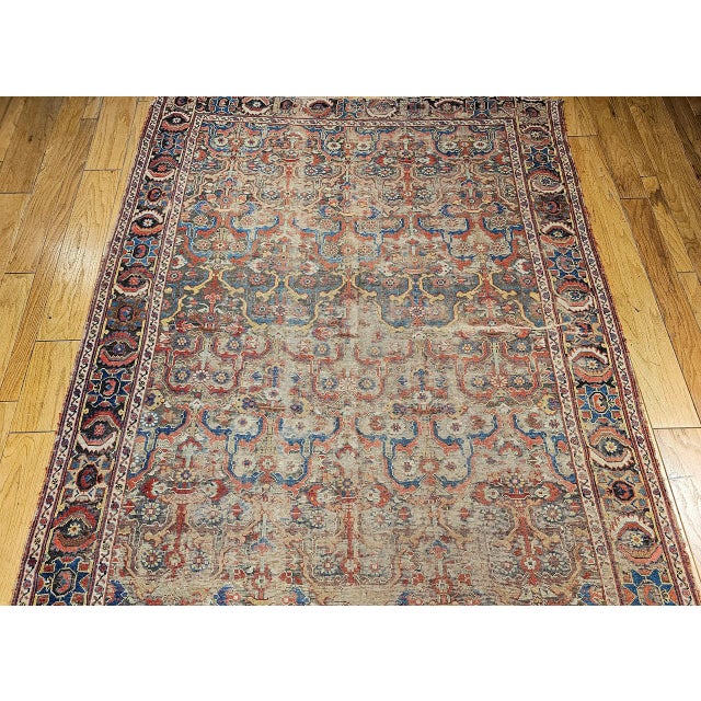 Antique Caucasian Karabagh Gallery Rug, Handwoven Pistachio Green & Yellow, 1850s, 7' x 19' For Sale - Image 13 of 18