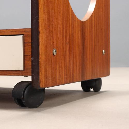 Wood Vintage Kitchen Cart in Exotic Wood Veneer, 1960s For Sale - Image 7 of 10