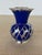 Vintage Art Deco Weimar Porcelain Cobalt Blue Silver Overlay Small Bottle Vase For Sale In San Diego - Image 6 of 9