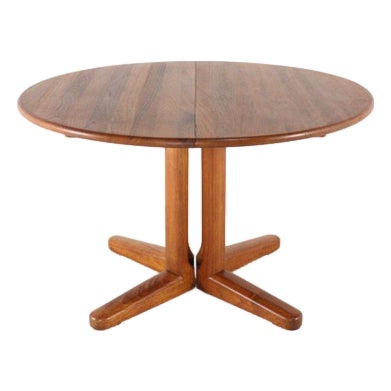 Danish Round Extendable Sindal Dining Table For Sale