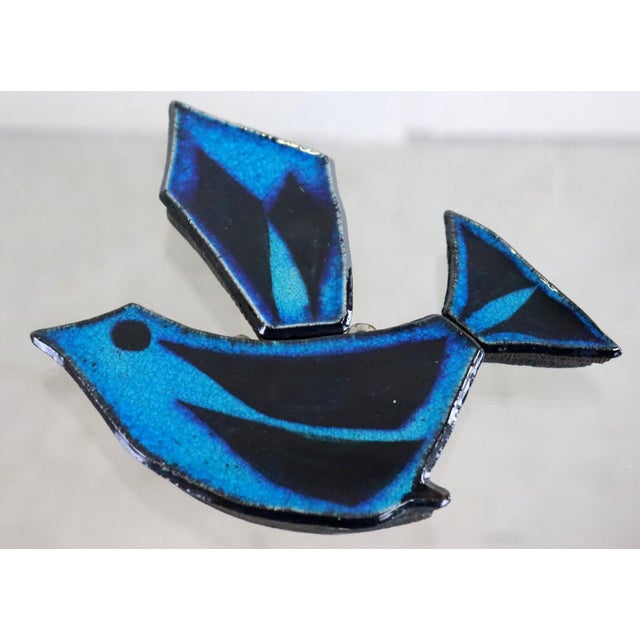 Ceramic Bird Wall Hanger attributed to Konraad Galaaen For Sale - Image 9 of 9