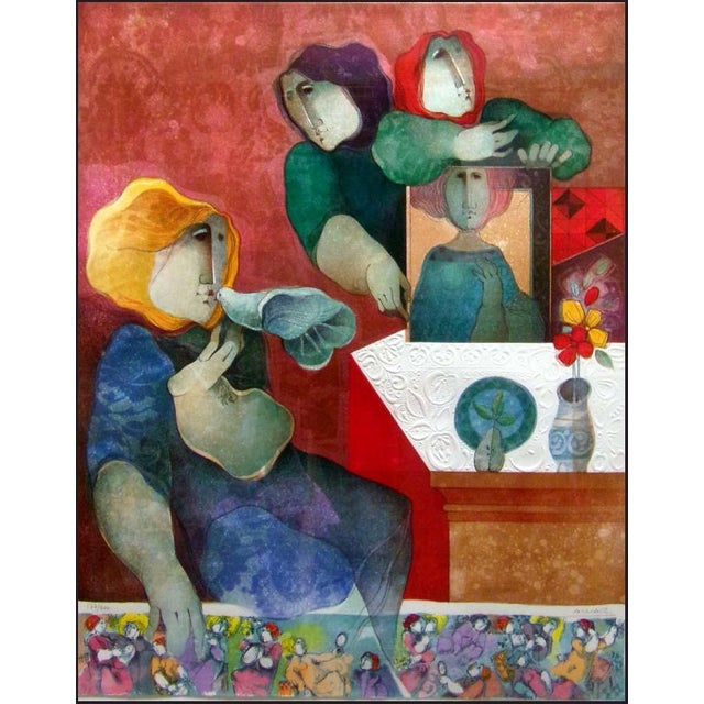 Sunol Alvar "Contemplico De La Imatages" Hand Signed W/Custom Frame For Sale - Image 11 of 11