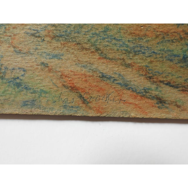 Farmhouse Early 20th Century Farm Landscape Study Pastel Painting For Sale - Image 3 of 5