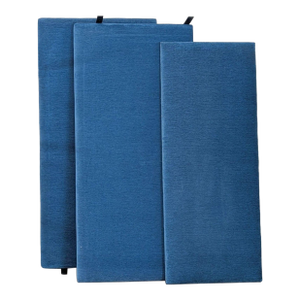 Room & Board Hanson Blue Upholstered King Size Frame With Headboard and Footboard