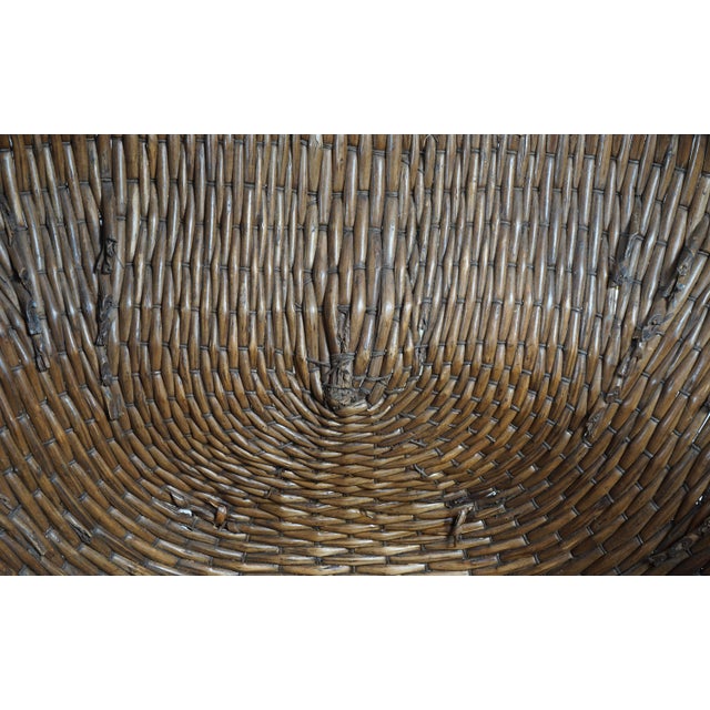 Wood Large Vintage Chinese Handwoven Water Basket For Sale - Image 7 of 11