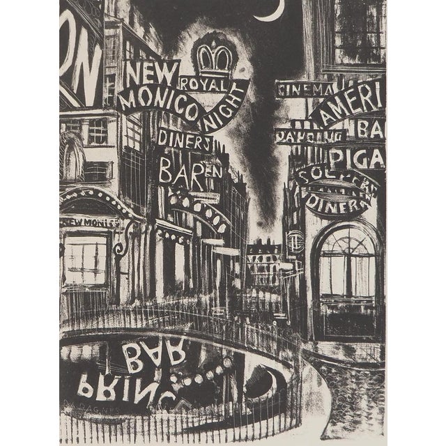 Jean Gabriel DARAGNES (1886-1950) Paintings of Paris: Place Pigalle, 1927 Original lithograph Signed in the plate Limited...