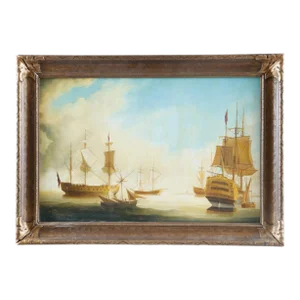 J. V. Capua Signed Original Oil on Canvas “a Calm Morning”