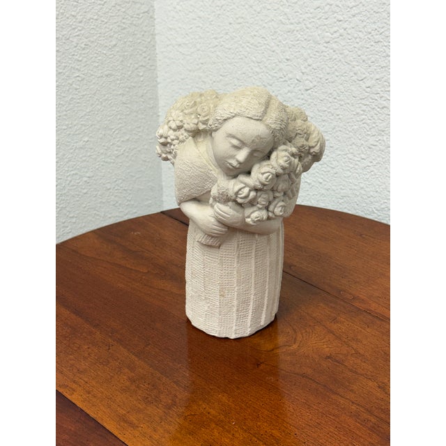 Sculpture Materials Flower Bearer Figural Sculpture, Vintage For Sale - Image 7 of 12