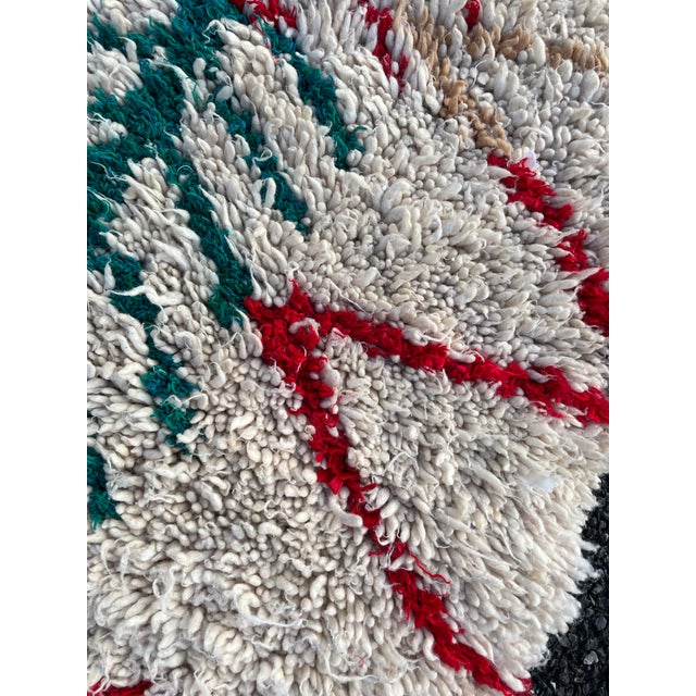 Moroccan Vintage Azilal Wool Rug For Sale - Image 6 of 9