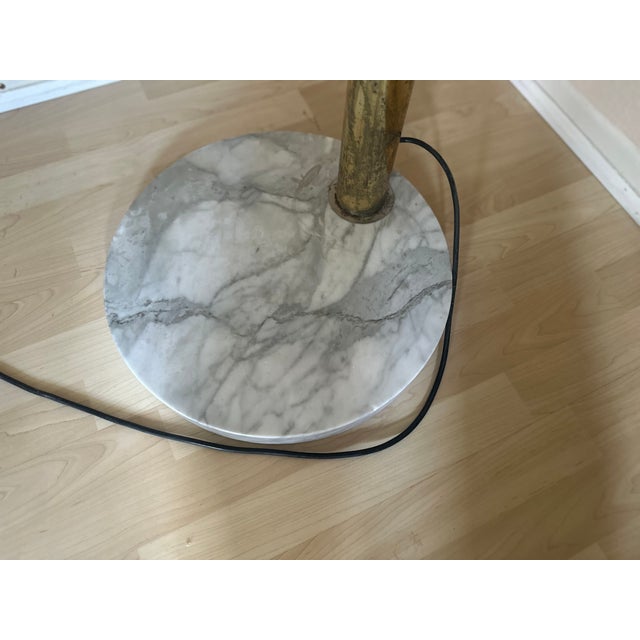 Vintage Three-Arm Arc Floor Lamp in Brass with Marble Base, 1970s For Sale - Image 16 of 18
