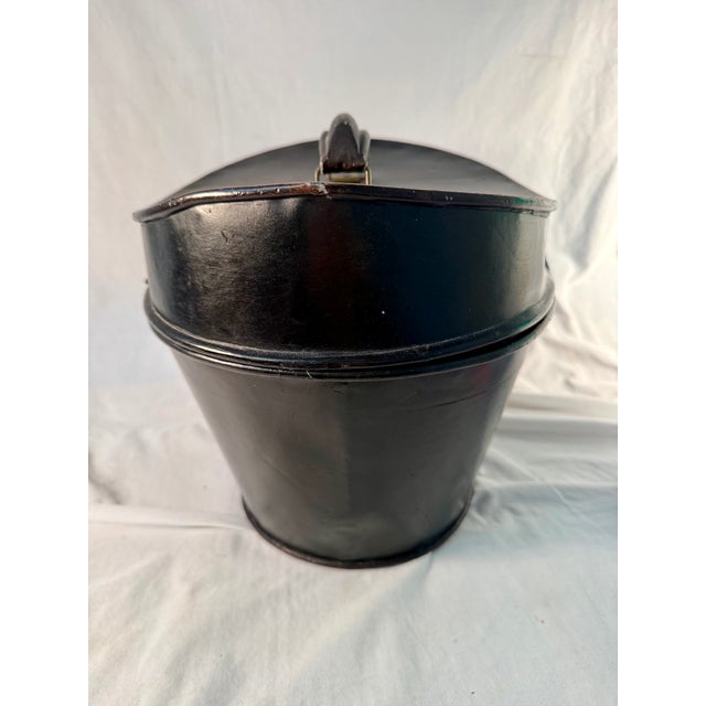 Vintage, English Leather Hat Box For Sale - Image 4 of 11
