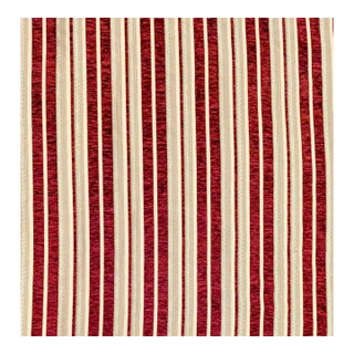 Vintage Kravet Cranberry Striped Chenille Upholstery Fabric- 4 Yards For Sale