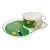 Vintage Tennis Racket Coffee Cup Saucer Set Ceramic For Sale