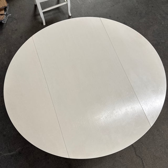 Pottery Barn Shayne Drop Leaf Table + Pair of Napoleon Side Chairs, Set of Three For Sale - Image 11 of 12