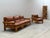 Scandinavian Modular Sofa in Pine and Cognac Leather, 1970s, Set of 4 For Sale - Image 15 of 18