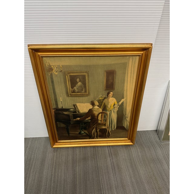 Green Richard Schaupp "The Adagio" Reproduction Painting, Framed For Sale - Image 8 of 12