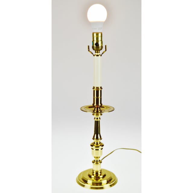 Vintage Brass Candlestick Style Table Lamp Chairish