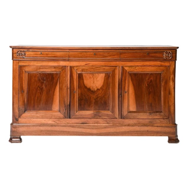1930s Louis Phillipe Style Walnut Sideboard For Sale