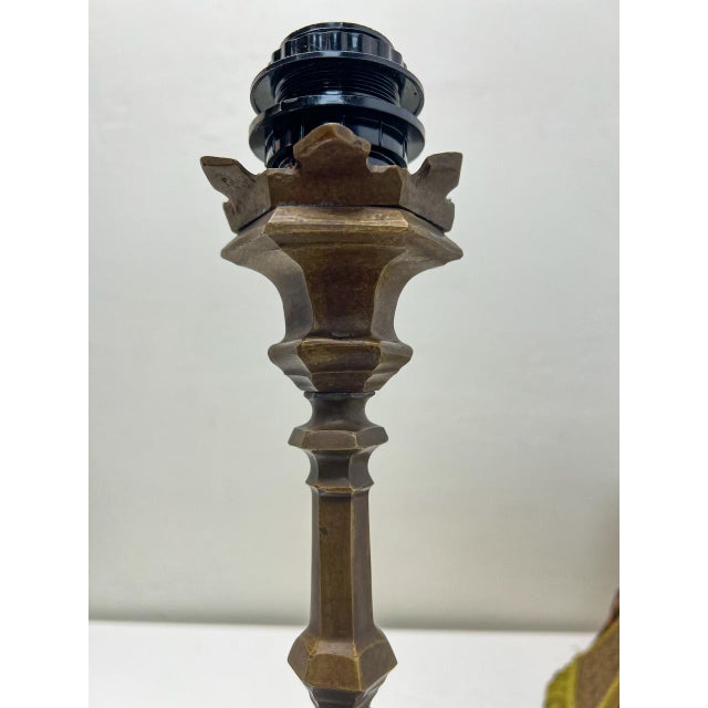 1960s Gothic Bronze Table Lamp, 1960s For Sale - Image 5 of 13