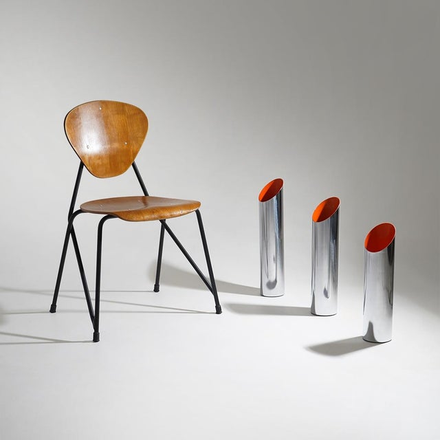 Chrome-Plated Metal Umbrella Stands, 1970s, Set of 3 For Sale - Image 12 of 14