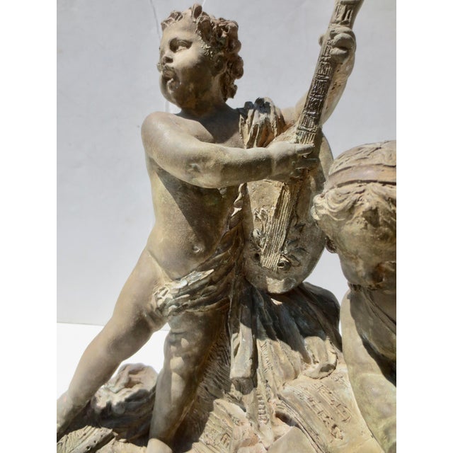 Terra Cotta Allogory Fernand Cian Paris Circa 1930s For Sale - Image 15 of 17