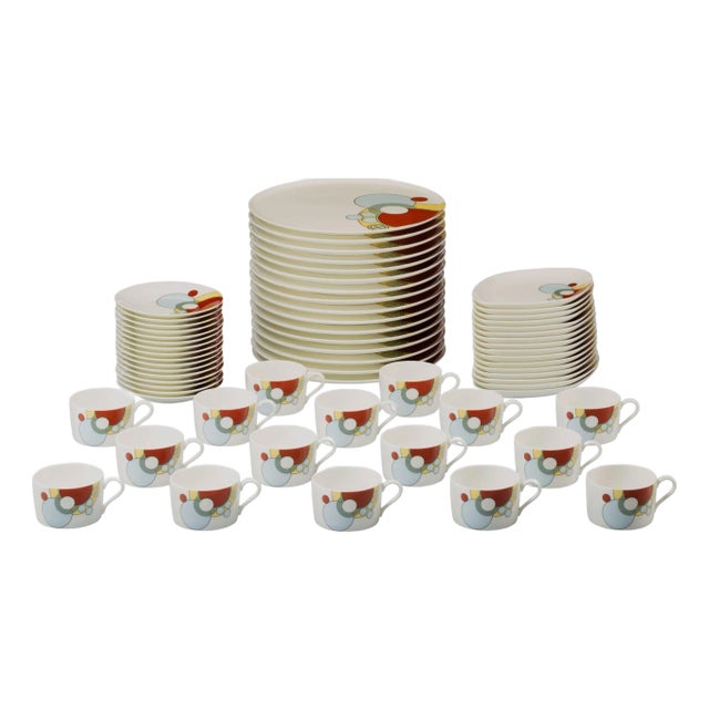 Frank Lloyd Wright Imperial Hotel Dinnerware, Tokyo — Designed Circa 1922- 64 Pieces For Sale